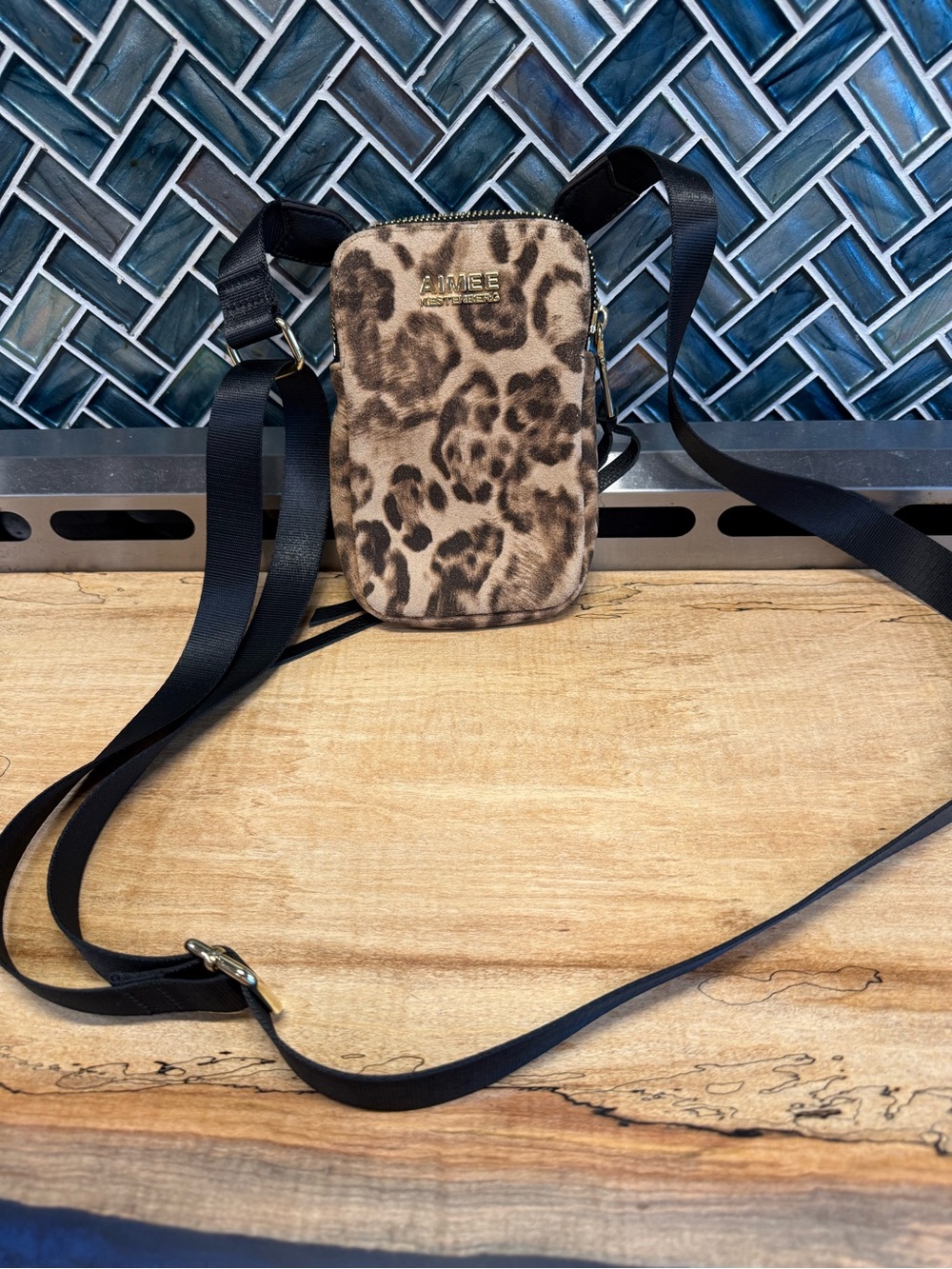 Aimee Kestenberg Leopard Print Mini Crossbody - Brown, Black